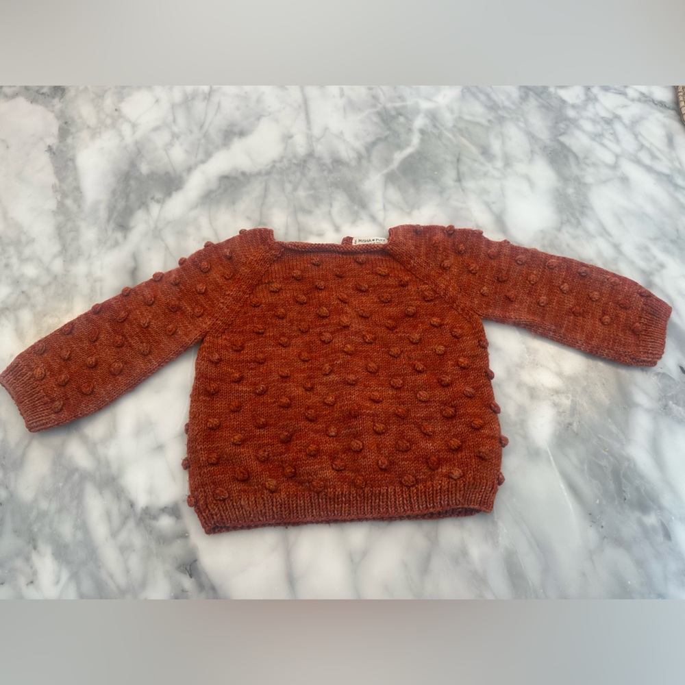 Misha And Puff Warm Terracotta Kids Sweater